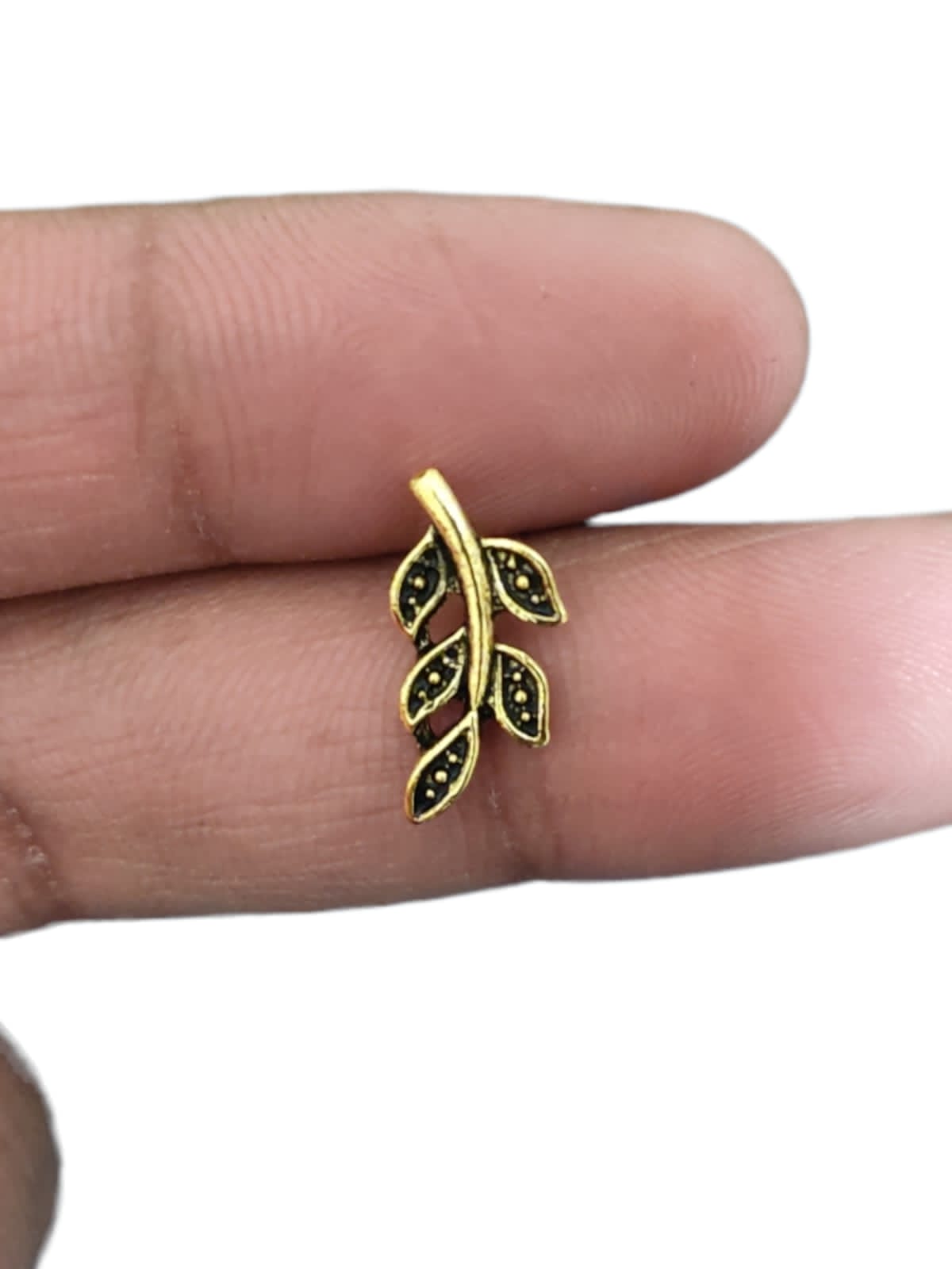 Golden Leaf Tiny Studs (2)