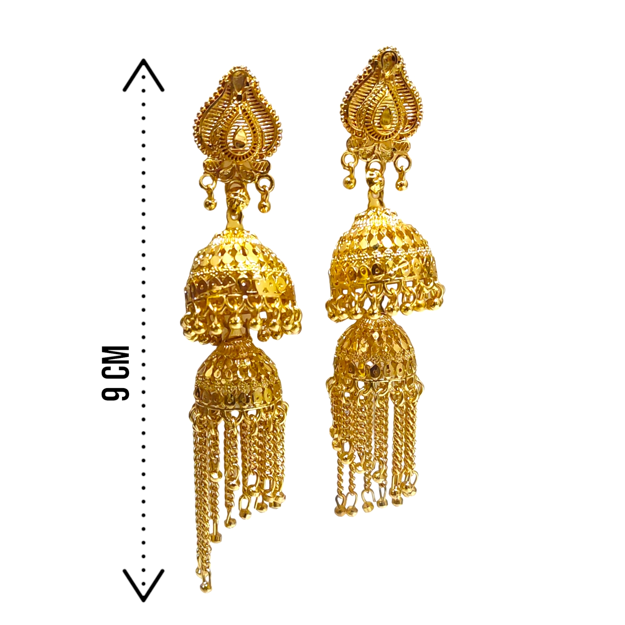 Golde Jhumka Earrings (2)